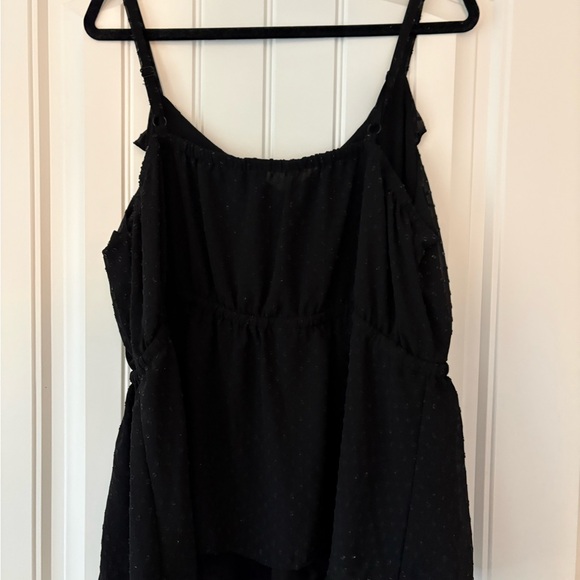 Elegant Black Babydoll Tank - Picture 3 of 3